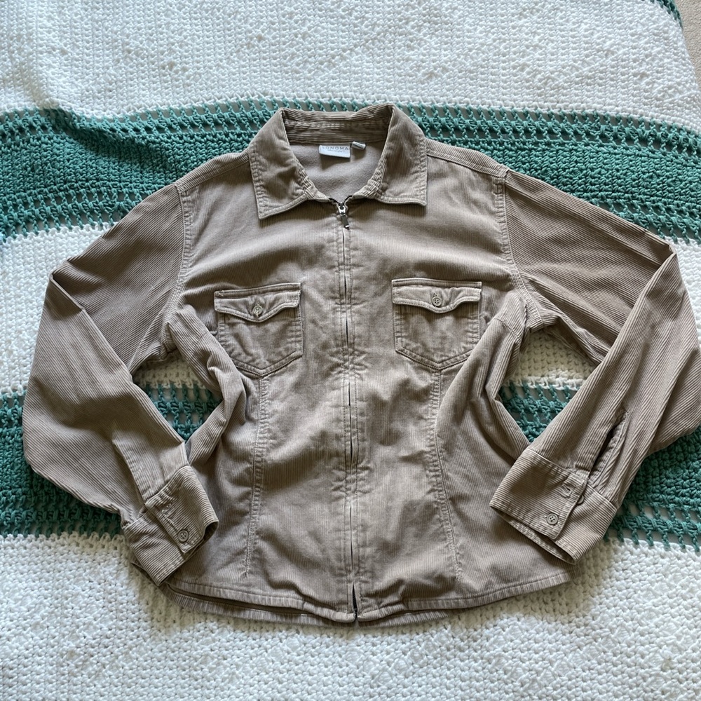 Sonoma tan corduroy zipper jacket